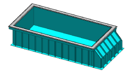 Pools with built-in roller