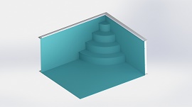 Pool staircase - Corner circular